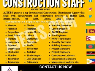 Looking for a construction staffing agency from India, Nepal