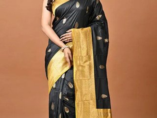 Black Color Kanjivaram Silk Sarees – Available Online in Canada & USA