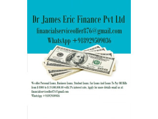 We offer financial loans