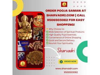Order Pooja Saman at Sharvadri Call 9506503082 for Easy Shopping