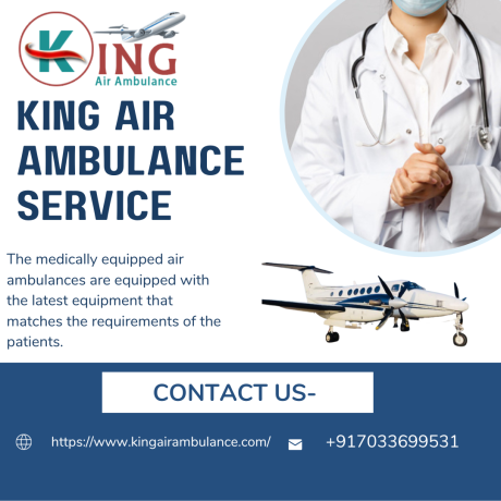 air-ambulance-service-in-gorakhpur-by-king-well-trained-medical-staff-big-0