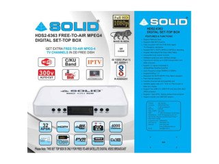 SOLID HDS2-6147 DVB-S2/MPEG-4 FullHD FTA Set-Top Box with SOLID OTT App