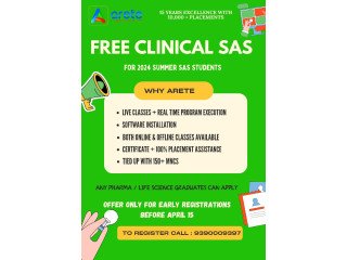 Medical coding, pharmacovogilance and clinical SAS training