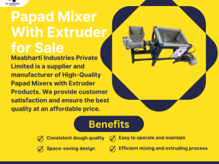 Papad Mixer With Extruder for Sale | India