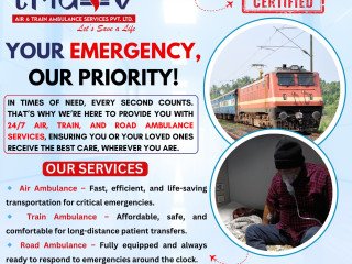 Tackle The Emergency by Tridev Air Ambulance Services in Guwahati in Need