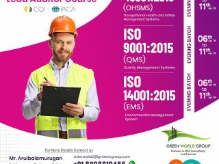 Best ISO Lead Auditor Course in Dindigul