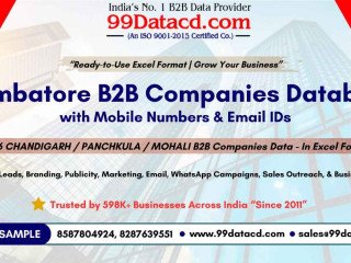 Get Verified List of Companies in Coimbatore- B2B Database