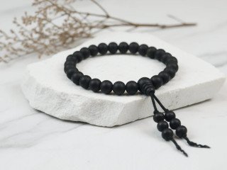 Ebony Wood Bracelet for Protection, Strength & Grounding Energy